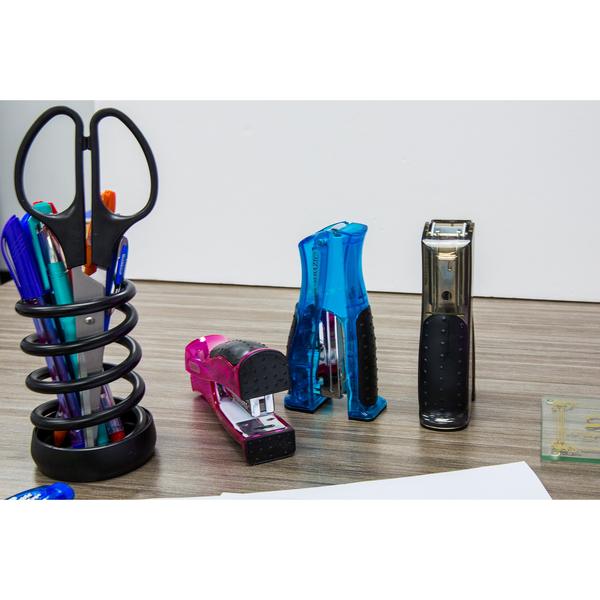 Compact Stand-Up Standard (26/6) Stapler w/ 500 Ct. Staples - Random Color